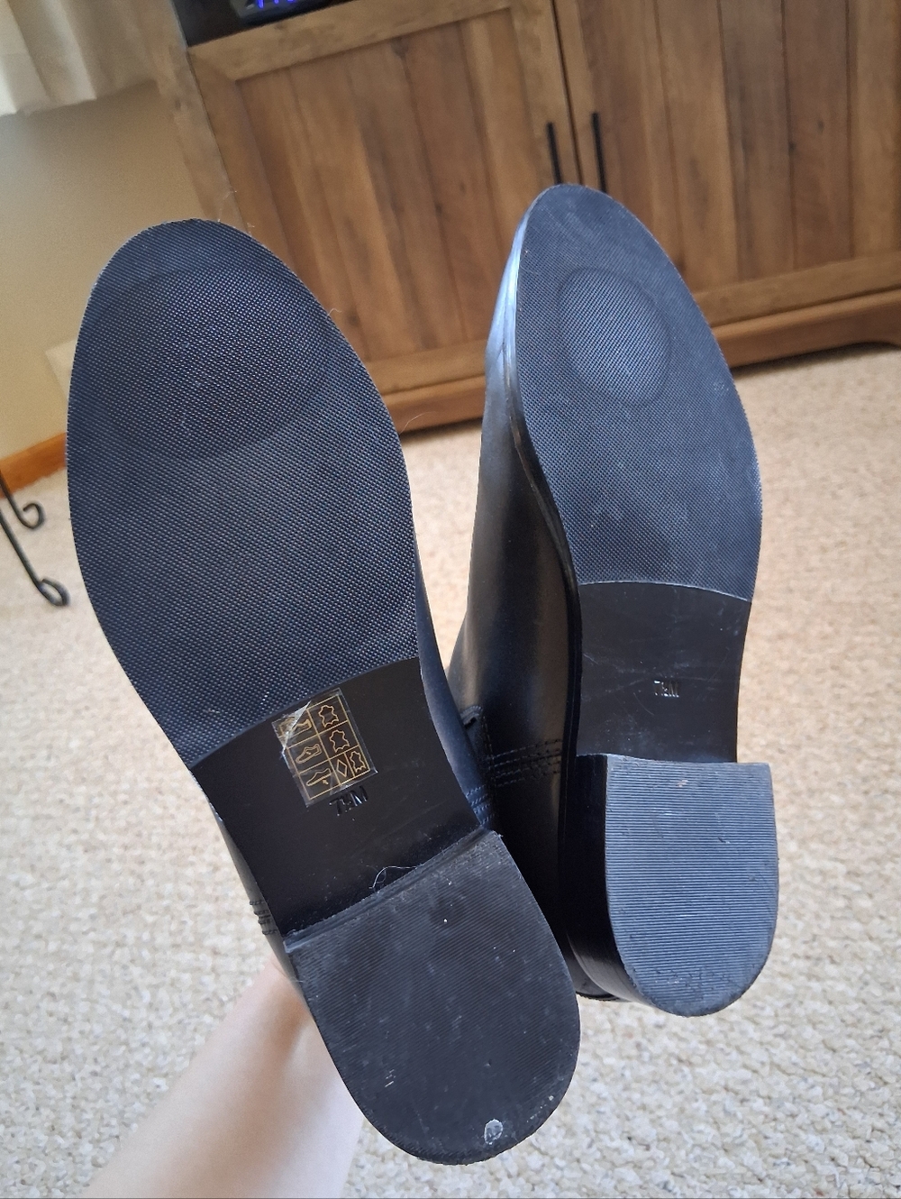 Tory Burch Wyatt Leather Ankle Boots Black Size 7.5 - Picture 8 of 9